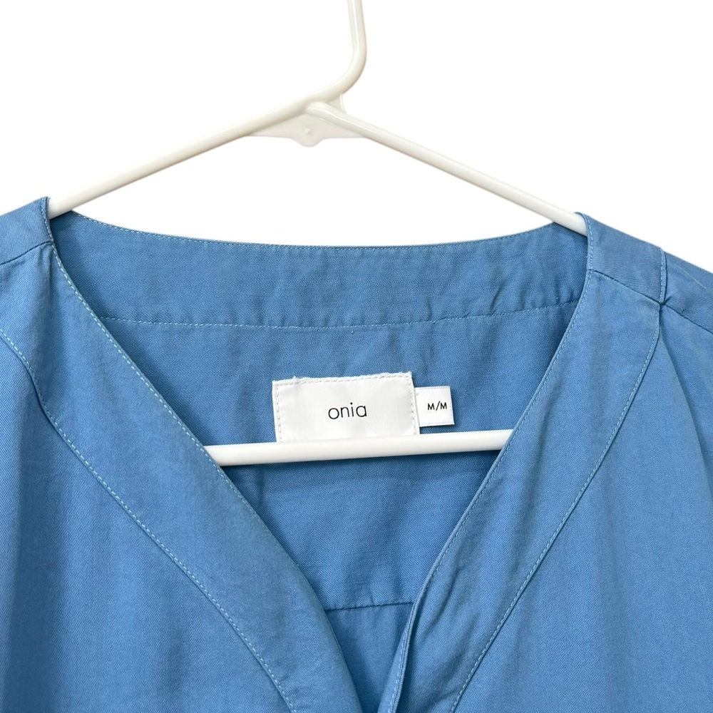 ONIA
Luca‎ Collarless Regular Fit Shirt In Denim Size Medium - Picture 4 of 8